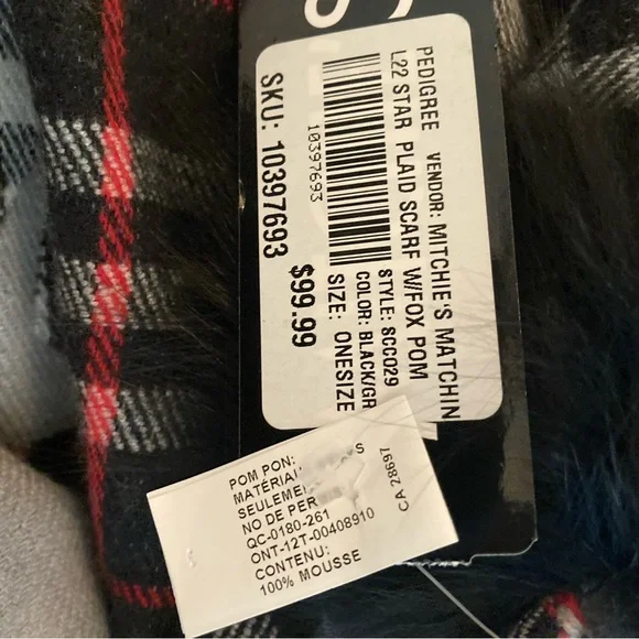 MITCHIE Scarf with Fox Fur Pom 🔥🔥 - Picture 7 of 7